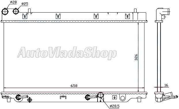 HLADNJAK MOTORA 1.4 8V (AUTO) (+/-AC) (32.5x65) 04-