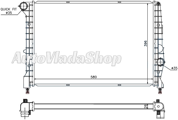 HLADNJAK ALFA 147  19JTD AC+/-  Valeo tip