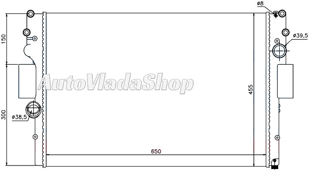 HLADNJAK MOTORA 2.8D-TDi (+AC) (65x45x37)