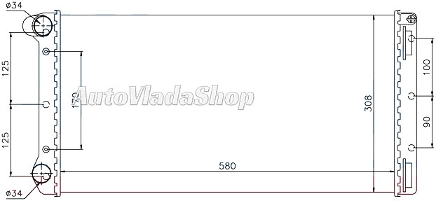 HLADNJAK MOTORA 1.9 JTD (58x30.8x38) (MARELLI TIP)