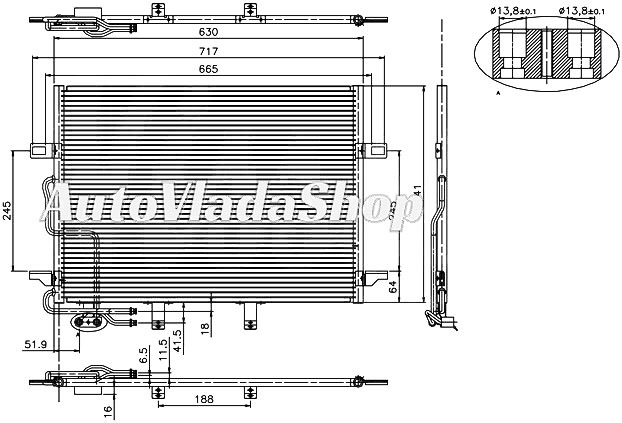 HLADNJAK KLIME ZA SVE MODELE BENZIN/DIZEL (59x44x1.6)