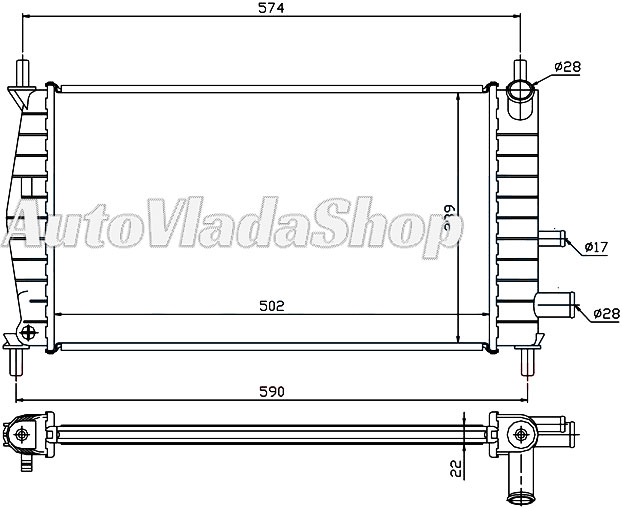 HLADNJAK MOTORA 1.1/1.3CC (50x31)
