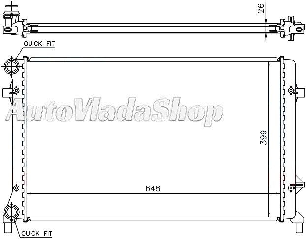 HLADNJAK MOTORA 1.4/1.6/2.0FSI-SDI (MAN/AUTO) (+AC) (65x41.5)