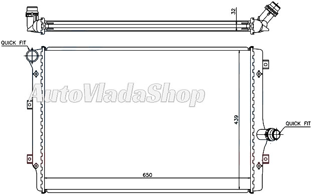 HLADNJAK MOTORA 2.0 TFSi BENZIN / 1.6/2.0 Tdi DIZEL (650x450) (MEHANICKI SPOJ)