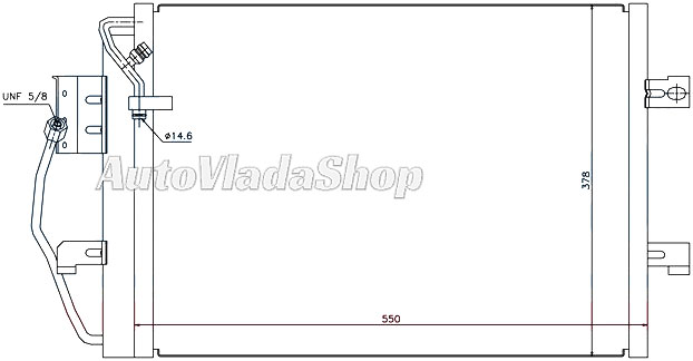 HLADNJAK KLIME BENZIN/DIZEL (550x378x16) 00-04