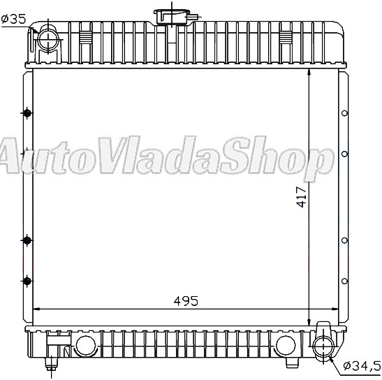 HLADNJAK MOTORA BENZIN/DIZEL (MAN) (42x50)