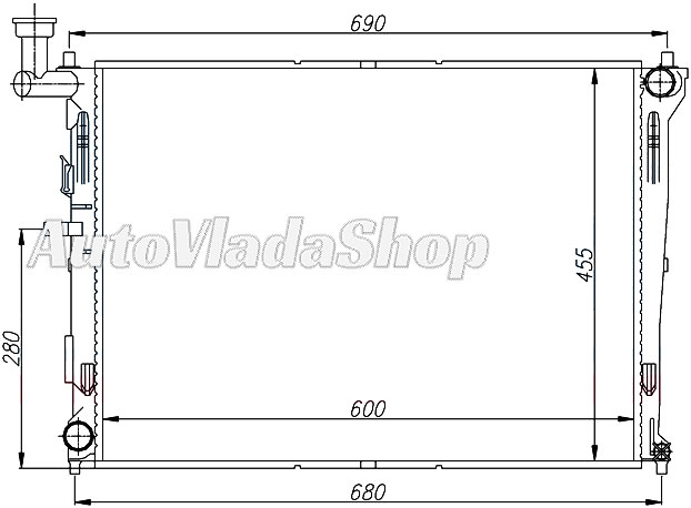 HLADNJAK MOTORA 1.4/1.6/2.0 BENZIN (MAN) (600x440x16)