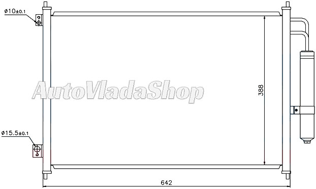 HLADNJAK KLIME BENZIN/DIZEL (610x390x16) 07-