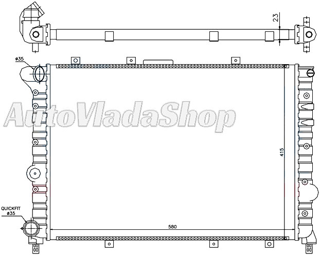 HLADNJAK ALFA 156 18-20 AC+ / 25  AC+/- 580*394