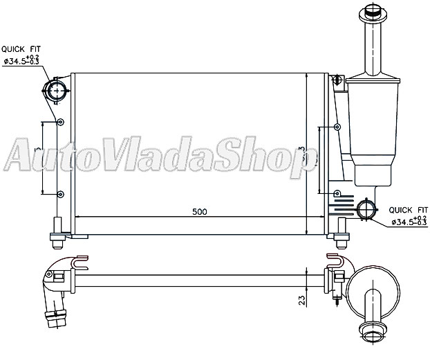 HLADNJAK MOTORA 1.1/1.2i 8V (-AC) (51x3.7)