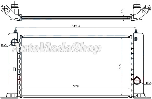 HLADNJAK MOTORA 1.2i 16V (+/-AC) (58x31)
