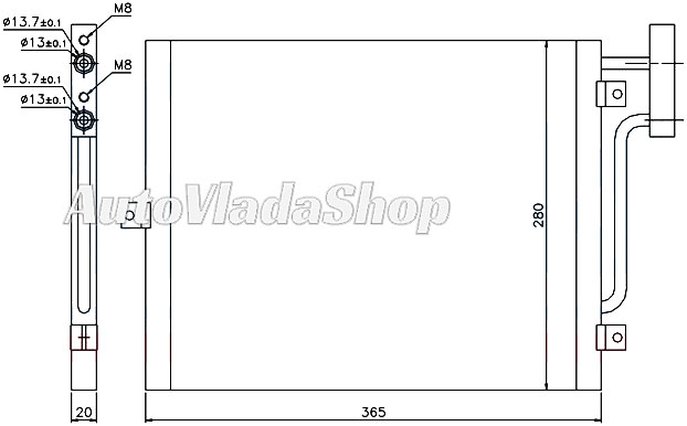 HLADNJAK KLIME 2.5/2.7/3.2 BENZIN (33x27.5x16)