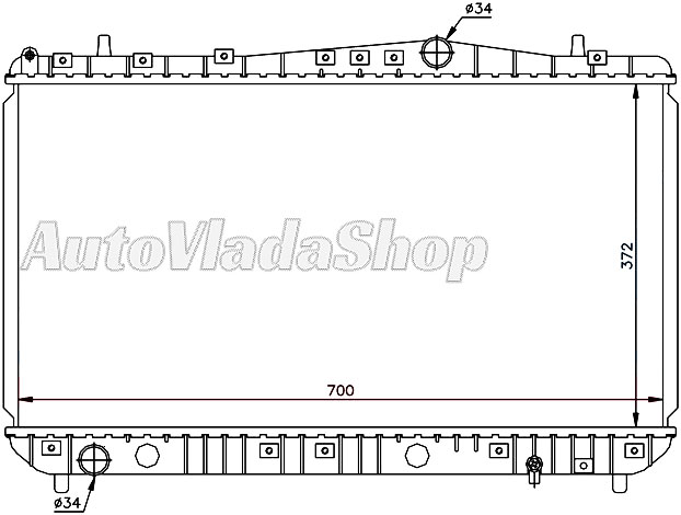 HLADNJAK MOTORA 1.4/1.6/1.8i 16V 2.0 TDCi (70x37)
