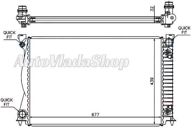 HLADNJAK MOTORA 2.7/3.0 TDi (AUTO) (67.5x44.5x32) (22mm)