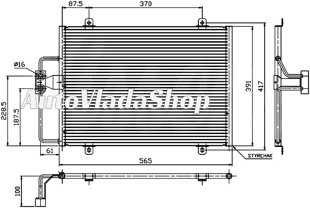 HLADNJAK KLIME BENZIN/DIZEL (52x39)