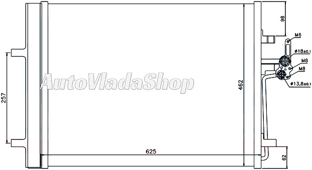 HLADNJAK KLIME BENZIN/DIZEL (59x47x1.6)