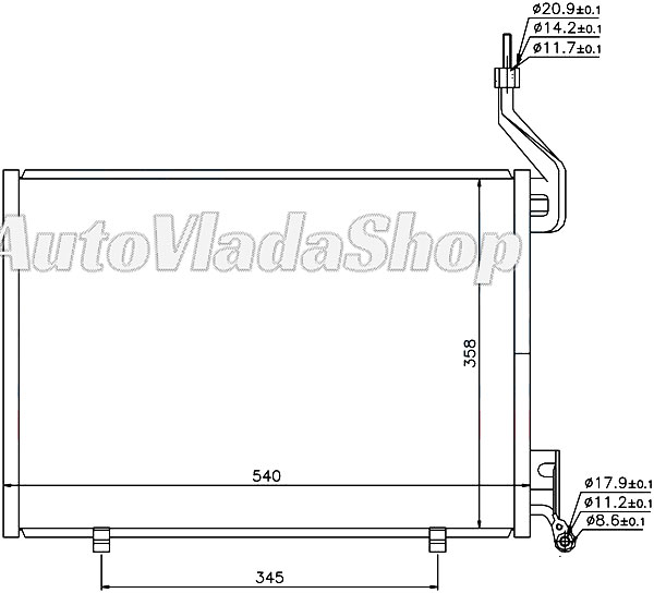 HLADNJAK KLIME 1.6 TDCi DIZEL (500x350x16)