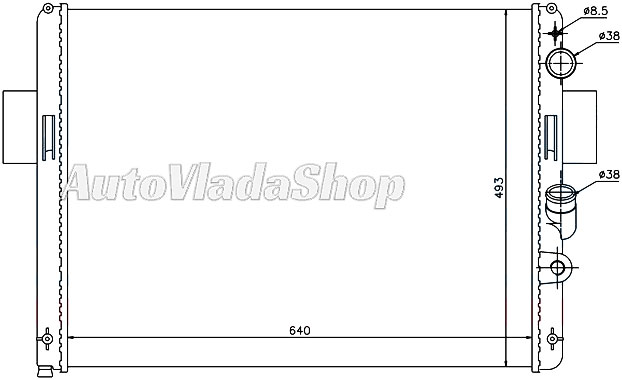 HLADNJAK MOTORA 2.5D 2.8TDi (+AC) (64.2x48.8x34) (VALEO TIP)