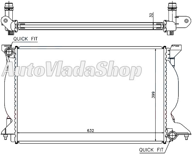 HLADNJAK AUDI A4 00- 25TDI AC+/-   11/01-10/04